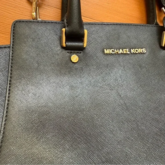 Michael Kors Black Crossbody Satchel - Picture 4 of 7